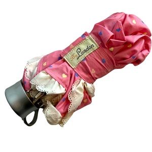 floral pink umbrella with hearts ♥️ and ruffles BOY LONDON
